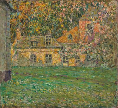 blomstrende træer; blomstrende træer af Henri Eugene Augustin Le Sidaner