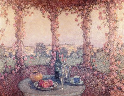 Bordet under Lysthuset af Henri Eugene Augustin Le Sidaner