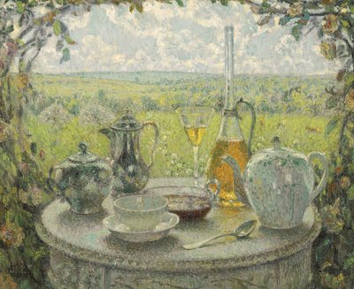 Postimpressionisme: Table, Spring af Le Sidaner, Henri (1862-1939) af Henri Eugene Augustin Le Sidaner