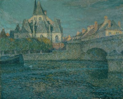 Kirken i Nemours, Frankrig af Henri Eugene Augustin Le Sidaner