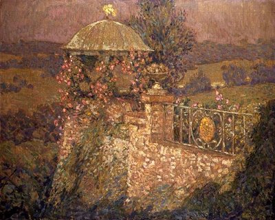 The Corner Pavillion, ca. 1910 (olie på lærred) af Henri Eugene Augustin Le Sidaner