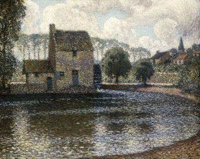 Den Grå Vindmølle; Le Moulin Gris af Henri Eugene Augustin Le Sidaner
