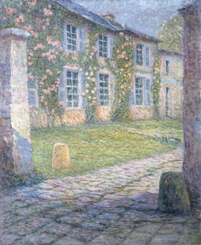 Rosenhuset i Versailles; Det lyserøde hus i Versailles af Henri Eugene Augustin Le Sidaner