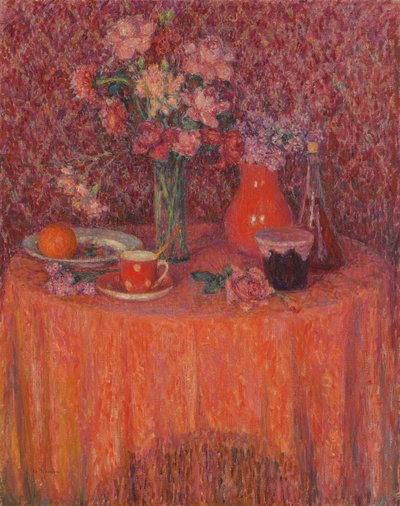 Bordet, Harmoni i rødt; Le Table, Harmonie Rouge af Henri Eugene Augustin Le Sidaner