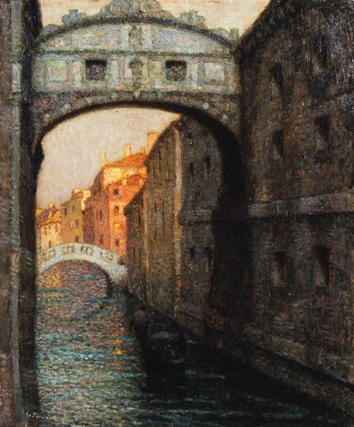 Venedig - Sukkenes Bro; Venedig - Sukkenes Bro af Henri Eugene Augustin Le Sidaner
