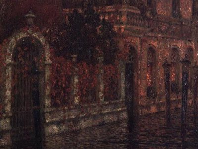 Venedig-kanalen (olie på lærred) af Henri Eugene Augustin Le Sidaner
