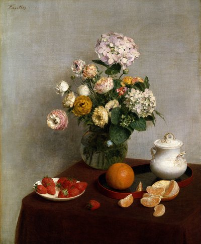 Blomster og frugt af Henri Fantin-Latour
