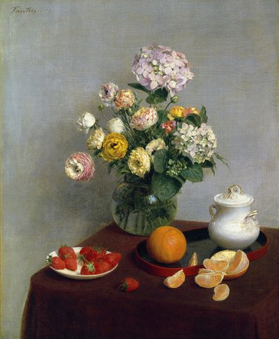 Blomster og frugt af Henri Fantin-Latour