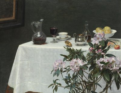 Stilleben: Hjørnet af et bord af Henri Fantin-Latour