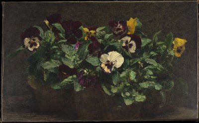 Stilleben med stedmoderblomster af Henri Fantin-Latour