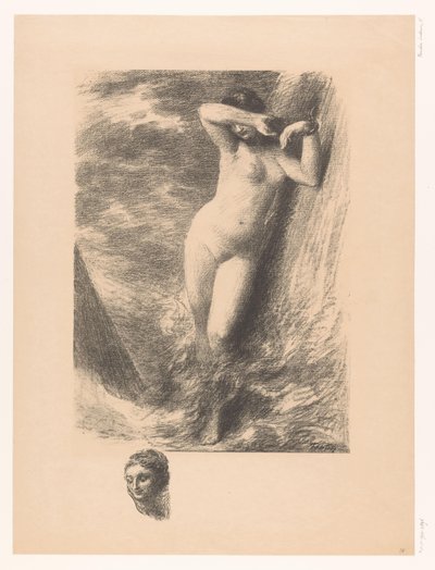 Andromeda lænket til en sten i vandet Andromede af Ignace Henri Jean Fantin Latour