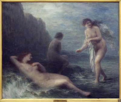 Ved havet. Maleri af Henri Fantin Latour (1836-1904), Olie på lærred af Ignace Henri Jean Fantin Latour