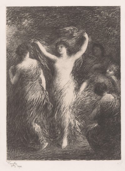 Danser og ser kvinder danser af Ignace Henri Jean Fantin Latour