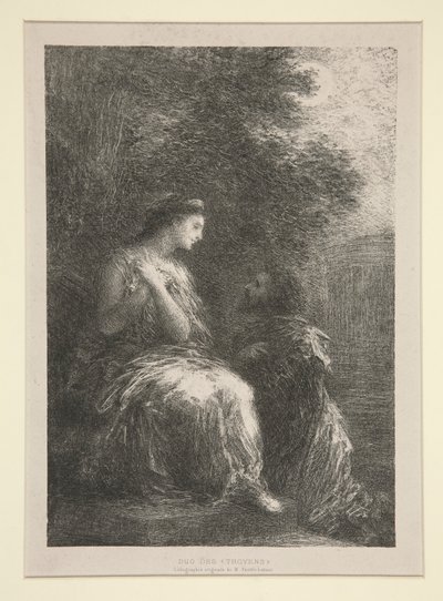 Duo af af Ignace Henri Jean Fantin Latour