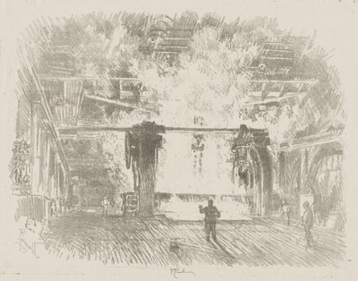 Engelsk War Work: Making Armour-Plate af Ignace Henri Jean Fantin Latour