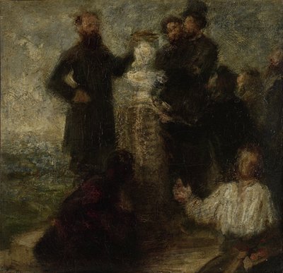 Skitse til hyldest til Delacroix af Ignace Henri Jean Fantin Latour