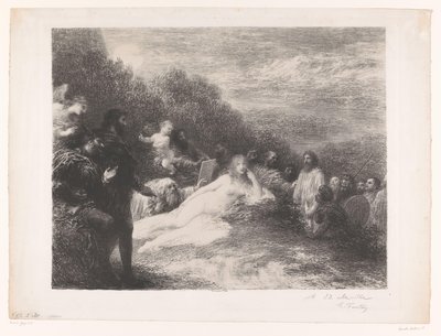 Faust og Mephisto ser Helen af ​​Troja Helene af Ignace Henri Jean Fantin Latour