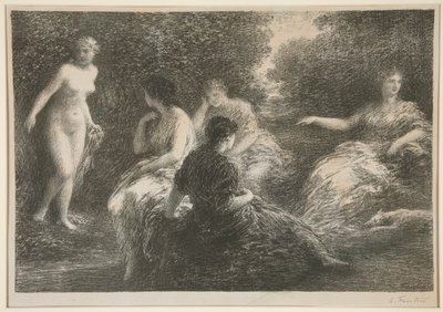 Fem nymfer af Ignace Henri Jean Fantin Latour