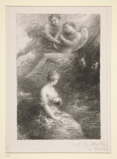 La damnation de Faust: apparition de Marguerite (The Damnation of Faust: The Aparition of Marguerite) af Ignace Henri Jean Fantin Latour