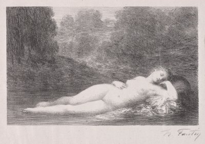 Ligger i vandet af Ignace Henri Jean Fantin Latour