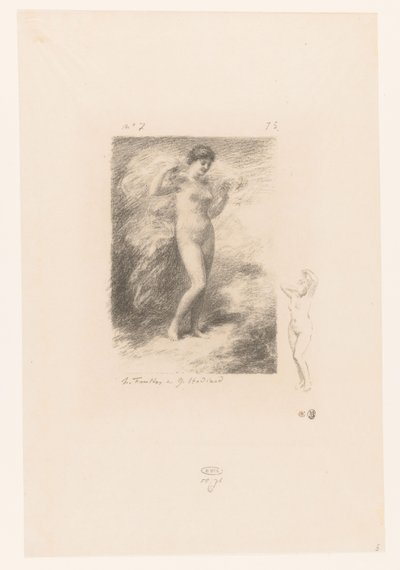 Néere met wapperende sluier Neere Gedichten van André Chénier (serietitel) Illustrationer til André Chéniers digte (serietitel) af Ignace Henri Jean Fantin Latour