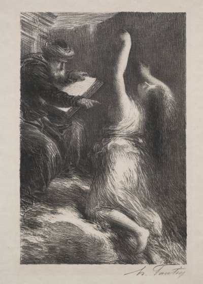 Parsifal, akt II: Fremkaldelse af Kundry af Ignace Henri Jean Fantin Latour