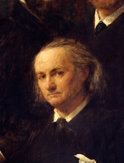 Portræt af digteren Charles Baudelaire (1821-1867) Detalje af maleriet "" Hommage a Delacroix"" af Henri Fantin Latour (Fantin-Latour) af Ignace Henri Jean Fantin Latour