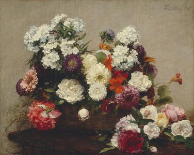 Stilleben med blomster, 1881. af Ignace Henri Jean Fantin Latour