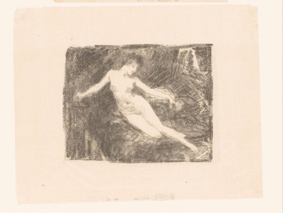Studie af en nøgen, vågen kvinde Le Matin af Ignace Henri Jean Fantin Latour