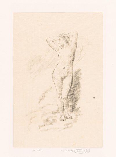 Studie af en stående nøgen kvinde af Ignace Henri Jean Fantin Latour