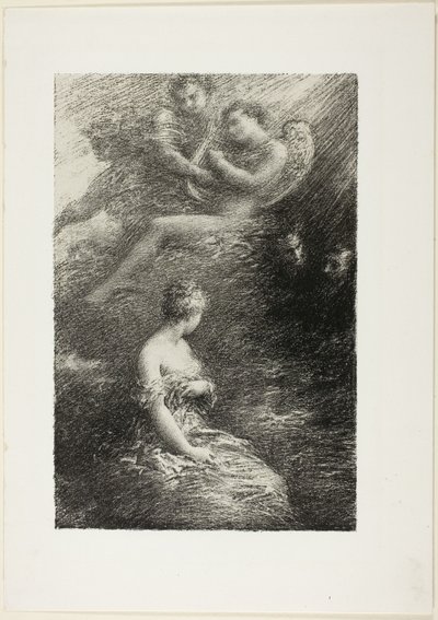 Fausts fordømmelse: Marguerites tilsynekomst af Ignace Henri Jean Fantin Latour