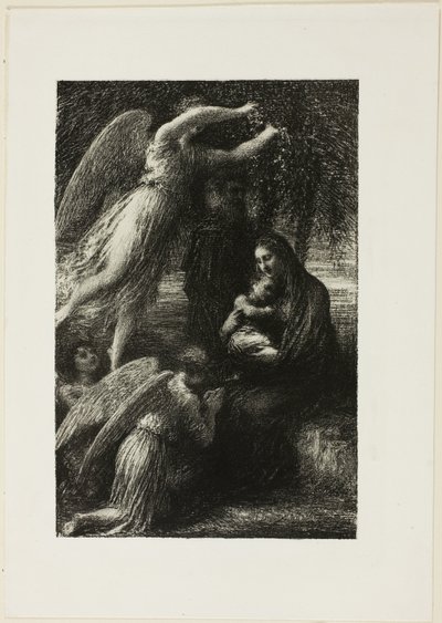 Kristi barndom: Den hellige families ro af Ignace Henri Jean Fantin Latour
