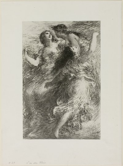 The Rhinegold: Scene I, The Rhinegolds af Ignace Henri Jean Fantin Latour
