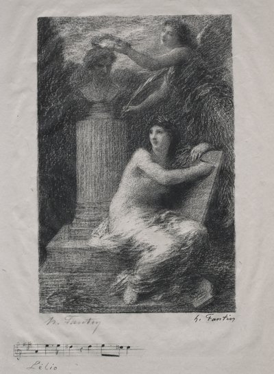 Til Berlioz (lille tallerken) af Ignace Henri Jean Fantin Latour
