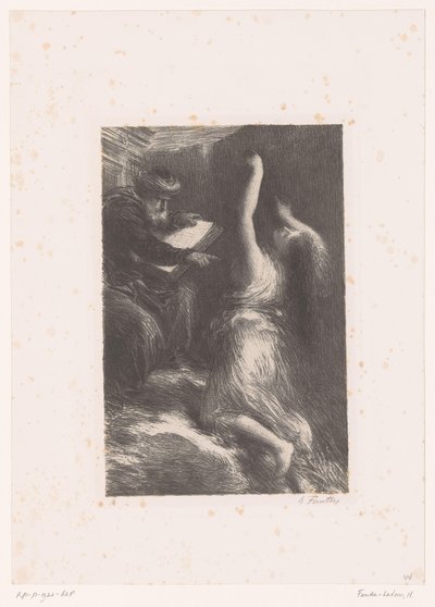 Wizard Klingsor fremkalder Kundry Parsifal. Acte II. Évocation the Kundry Life and Works af Richard Wagner (Series Titel) af Ignace Henri Jean Fantin Latour