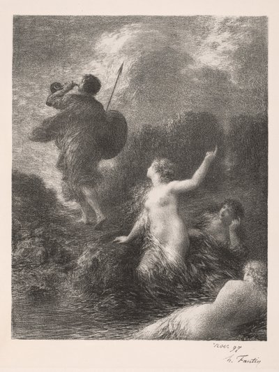 Twilight of the Gods: Siegfried and the Rhine Maidens af Ignace Henri Jean Fantin Latour