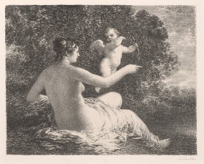Venus og Amor af Ignace Henri Jean Fantin-Latour