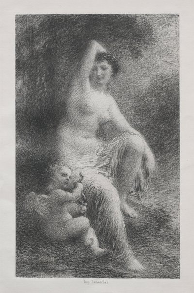 Venus og Amor af Ignace Henri Jean Fantin Latour