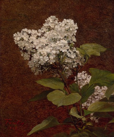 Hvide syrener af Ignace Henri Jean Fantin Latour