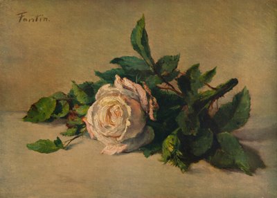 Hvid rose, c1863, 1938 af Ignace Henri Jean Fantin Latour
