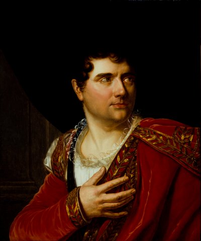 Portræt af Jean-Baptiste-Sauveur Gavaudan 1772-1840, ca 1799. af Henri Françoiss Riesener