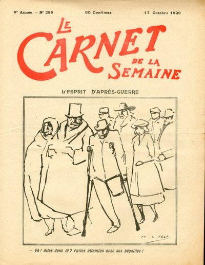 Forside til "" Ugens notesbog "", Satirisk i farver af Henri Gabriel Ibels