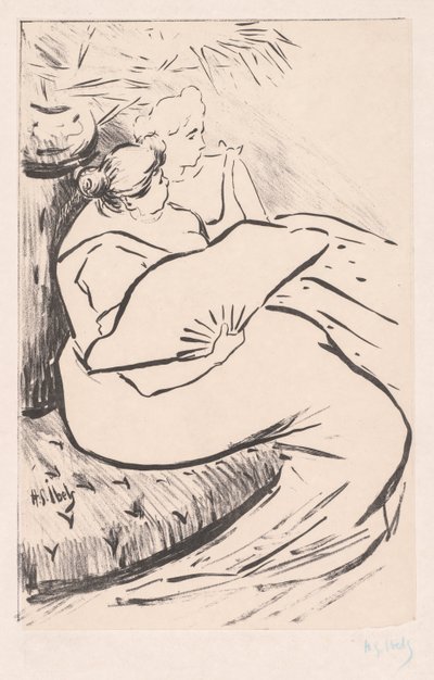 Siddende kvinde, ca. 1895-1900. af Henri Gabriel Ibels