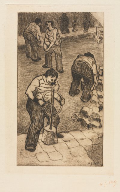 Gadebrolæggerne, 1894. af Henri Gabriel Ibels