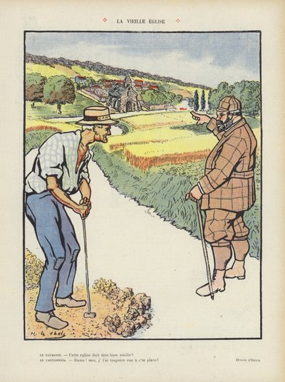 Den gamle kirke. Illustration til Le Rire af Henri Gabriel Ibels