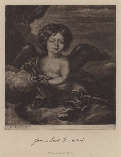 James, Lord Beauclerk, anden søn af kong Charles II og Nell Gwyn (gravering) af Henri Gascar
