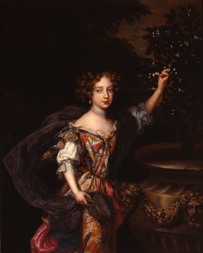 Et portræt af Elizabeth, hertuginde af Somerset, ca. 1683 (olie på lærred) af Henri Gascars