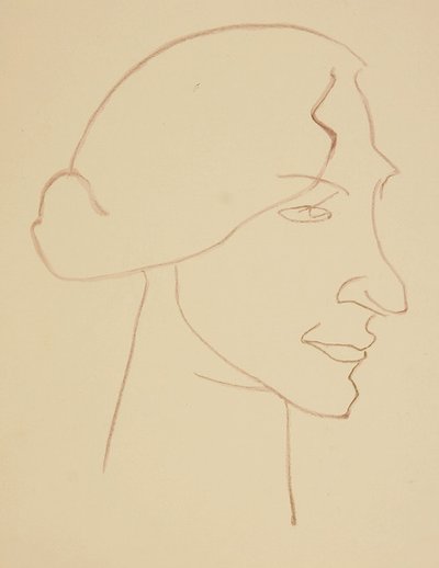 Sophie i profil af Henri Gaudier-Brzeska