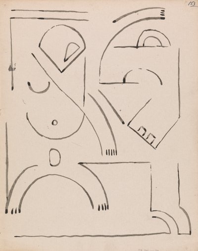 Abstrakt figursammensætning af Henri Gaudier Brzeska