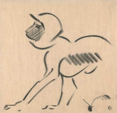 Krøjende abe af Henri Gaudier-Brzeska